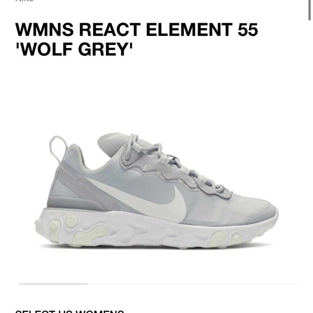 Nike react element 55 size 7